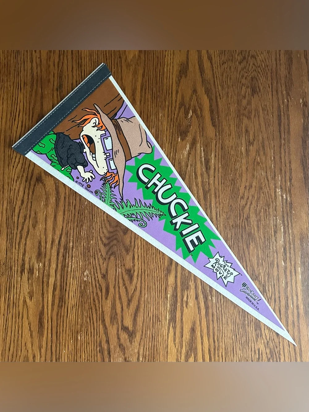 Vtg 1998 Rugrats Movie Chuckie Pennant – New Old Stock (NOS) Pristine Condition